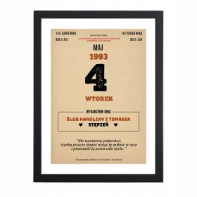  A3-Poster, Kalenderkarte, Geschenk zum Hochzeitstag