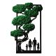 Dekoratives Moos Bonsai-Baum mit Moos, Moos, beliebige Familienkonfiguration, 45 x 27 cm