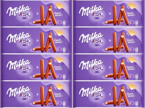 Milka Choco Sticks, umhüllt von Alpenmilch Schokolade, 112 g x8