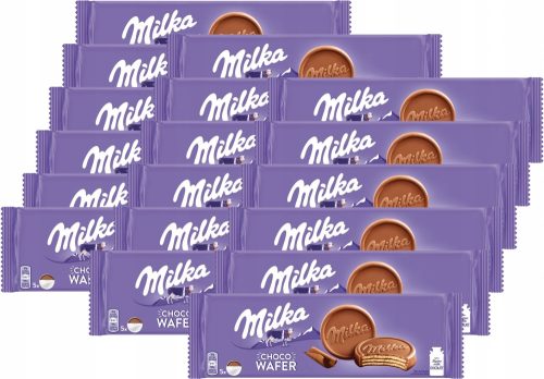 Milka Choco Wafer, 18 x 150g - Runde Waffeln mit dreischichtigem Kakaocremefüllung