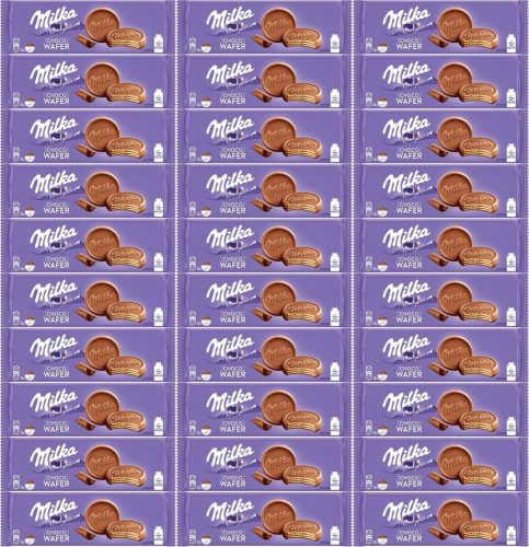 Milka Choco Wafer, Runde Waffeln mit Kakaocreme-Füllung, 150 g - 60er Pack