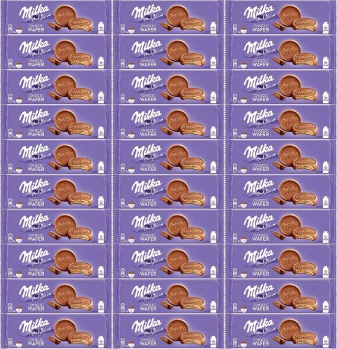 Milka Choco Wafer – Packung mit 80 Stück, cremige Kakao-Waffeln, 150 g