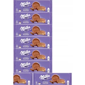   Milka Choco Wafer - Runde Waffeln mit Kakaocreme, 8 Packungen à 150g