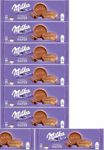Milka Choco Wafer - Runde Waffeln mit Kakaocreme, 8 Packungen à 150g