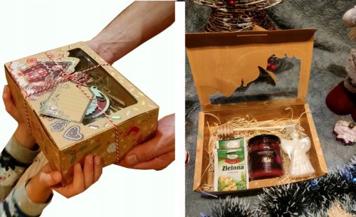  Ein Geschenk für die Feiertage, ein Geschenkset aus Gläsern, Kerzenglas, Elfenkerze