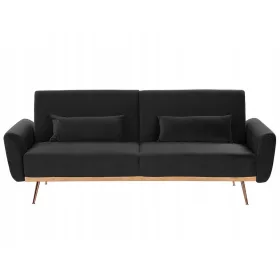  Beliani Eina Sofa 210 x 81 cm, schwarzer Samt