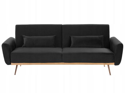  Beliani Eina Sofa 210 x 81 cm, schwarzer Samt