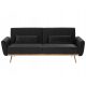  Beliani Eina Sofa 210 x 81 cm, schwarzer Samt