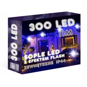    LICHTVORHANG 11M ICILS 300 LED + FLASH Eiszapfen 201 - 300 Lichter