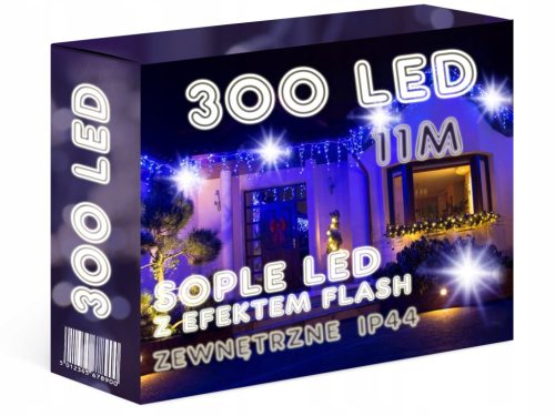  LICHTVORHANG 11M ICILS 300 LED + FLASH Eiszapfen 201 - 300 Lichter