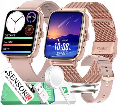  DAMEN-SMARTWATCH ANRUF INDUKTION BLUTDRUCKMESSGERÄT HERZFREQUENZMESSGERÄT EKG PL