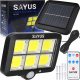  Sayus Straßenlaterne 100 W 1000 lm batteriebetrieben, Solar