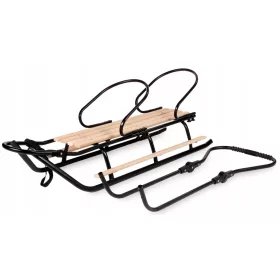    Polnischer starker DUO-SCHLITTEN mit verstellbarem Schieber, 2 Rückenlehnen und FUSSSTÜTZEN