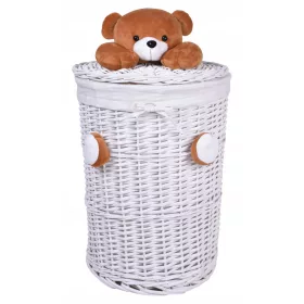    Gockowiak Spielzeugkorb 42x74x42 cm weiß, 75 l, Korbgeflecht