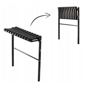   Klappbare besinnliche Friedhofsbank für den Friedhof, 68 cm, schwarz