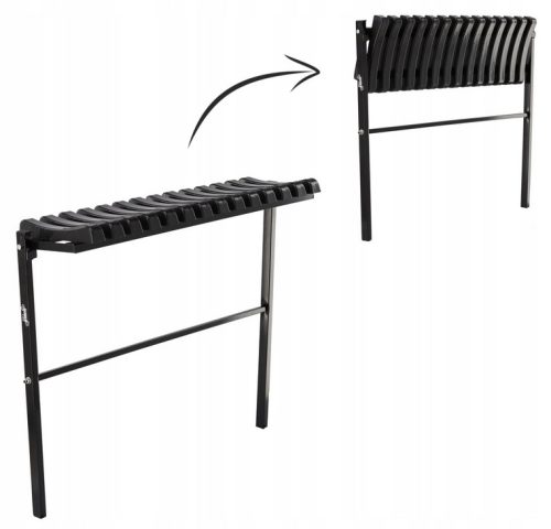 Klappbare besinnliche Friedhofsbank für den Friedhof, 86 cm, schwarz