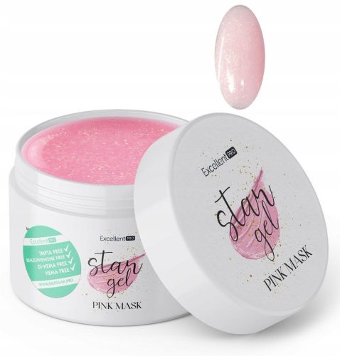  AUSGEZEICHNETES PRO STAR GEL MIT GOLDTEILEN AUFBAUGEL ROSA MASKE 50 g