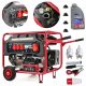 Tragbares dreiphasiges Stromaggregat Tvardy 6600 W Benzin + Öl für Viertaktmotoren 4T rot 1L