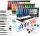  GROSSES MALERSET ACRYLFARBEN 36x20 ml + PALETTE + PINSEL 15 STK