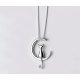  SILBER-Set aus Anhänger + Kette, Kätzchen-Mond
