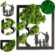 Dekoratives Moos BILD FAMILIE MOSS GAMBLE BONSAI BAUM BAUM DES LEBENS GLÜCK GESCHENK