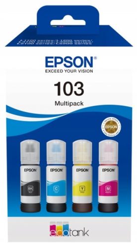  Epson 103 Tintenset CMYK 4x 65ml für EcoTank L1270 L3210 L3251 L3256 L3550