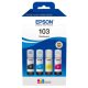  Epson 103 Tintenset CMYK 4x 65ml für EcoTank L1270 L3210 L3251 L3256 L3550