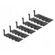  Prosperplast Blumentopf 309 cm x 18 x 4 cm aus schwarzem Kunststoff