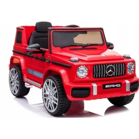    Mercedes AMG G63 für Kinder Rot + Fernbedienung + MP3-LED + Free Start + EVA