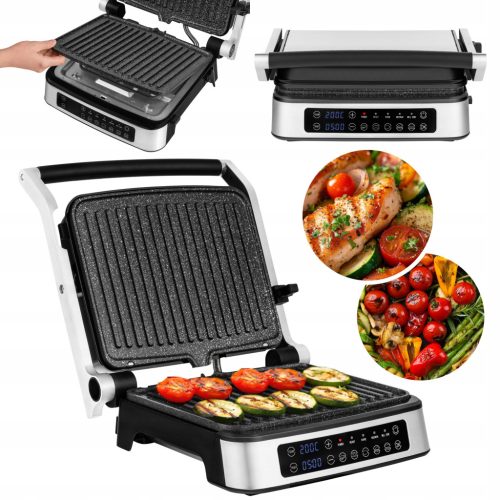  Zeegma Chef 2100W Silber Elektrischer Kontaktgrill