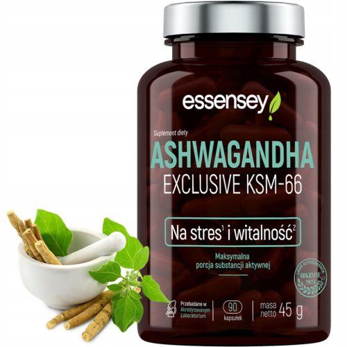ESSENSEY ASHWAGANDHA EXCLUSIVE KSM-66 - Unterstützt Stressresistenz und Vitalität