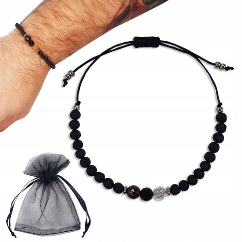  HERREN-ARMBAND STERNZEICHEN Skorpion | NATÜRLICHE Steine | IN EINER TASCHE