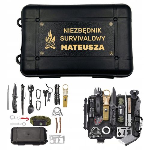  SURVIVAL ESSENTIAL SET, Geschenk für Mann, Ehemann, Vater, 18–99, Geburtstag