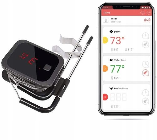 Grillthermometer - Elektronisches Thermometer mit Inkbird-Sonde