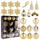  20x WEIHNACHTSBAUMKUGELN, goldenes Christbaumkugel-Set