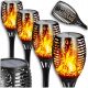 Gartenlampen stecken im Boden fest MAXSELL eingebettete Solarlampe, schwarz, 50 cm, 4 Stk.