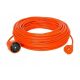 Blow Einzelverlängerungskabel 20 m, 1 Stk. Steckdosen, orange