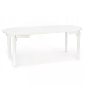  Halmar runder ausziehbarer Tisch 100 x 100 x 77 cm weiß