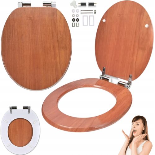Oryx SN8927 Toilettensitz, MDF in Braun- und Beigetönen
