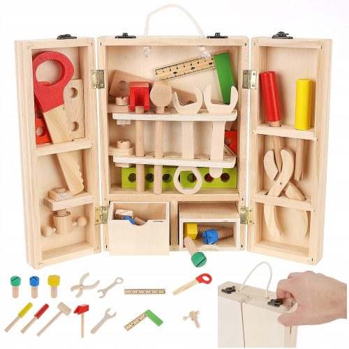  Kruzzel Holzwerkzeugset in einer Box