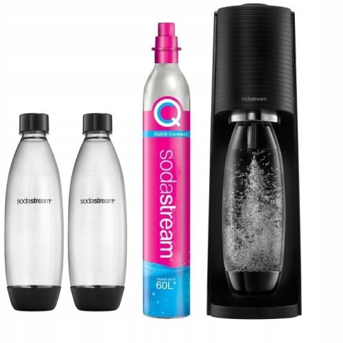  SodaStream Terra Schwarzsättiger + 2 Flaschen