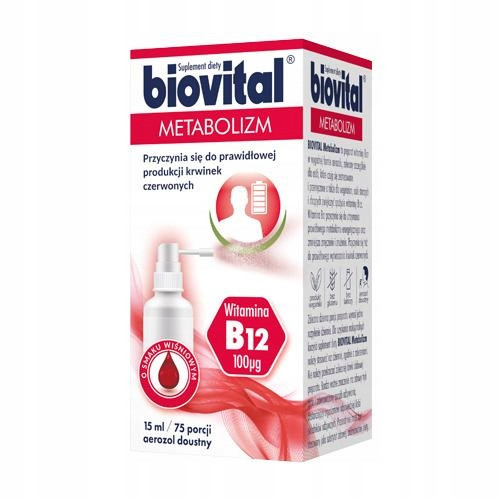  Nahrungsergänzungsmittel Egis Biovital Metabolism Spray 15 ml Vitamin B12 Aerosol 15 ml