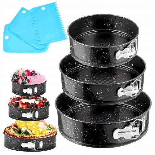 Set Kuchenformen Sell + DEKO-Spachtel für Kuchen und Sahnetorten - 3-tlg