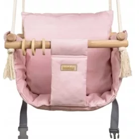    KIDABOO Babywippe Softschaukel für Kleinkinder DOM PAS CE rosa