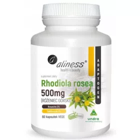   Aliness Rhodiola Rosea Hochwertiger Rosenwurz-Extrakt 500mg, 60 Kapseln