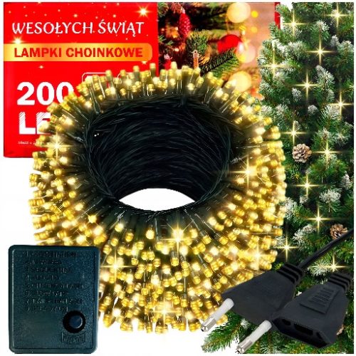  200 LED-Lampen 16 m mit grünem Programmierer