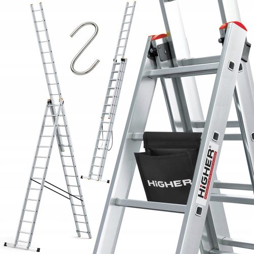 Höhere Leiter 10,83 m Aluminium 3 x 16 bis 150 kg