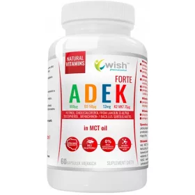   ADEK Forte: Natürliche Vitaminsoftgelkapseln mit MCT-Öl von WISH Pharmaceutical®