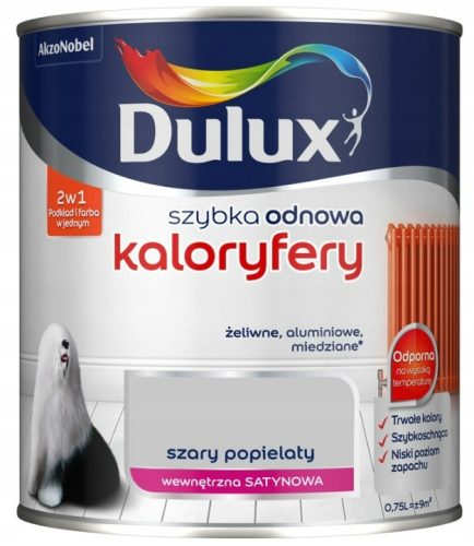  Dulux Acrylfarbe für Metall 0,75 l, aschgrau seidenmatt