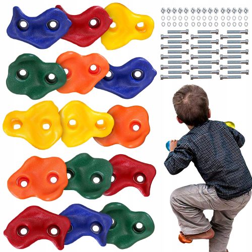 Spielplätze im Garten Griffe Klettersteine Garten Haus Kletterset SCHRAUBEN 15-tlg